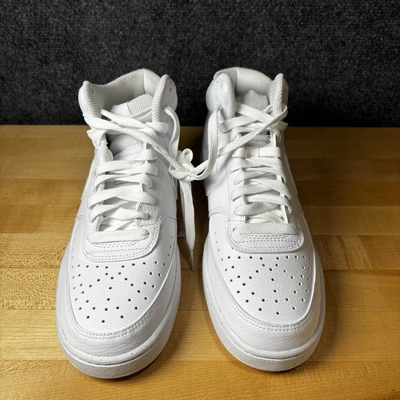 Nike Court Vision CD5436-100 Boot Women's 8 White Leather Mid Top Sneaker - Picture 7 of 7